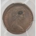 AUSTRALIA 1966 . ONE 1 CENT COIN . ERROR . BROADSTRUCK
